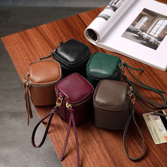 ÉlanBag™ Vintage Leather Cosmetic Bag