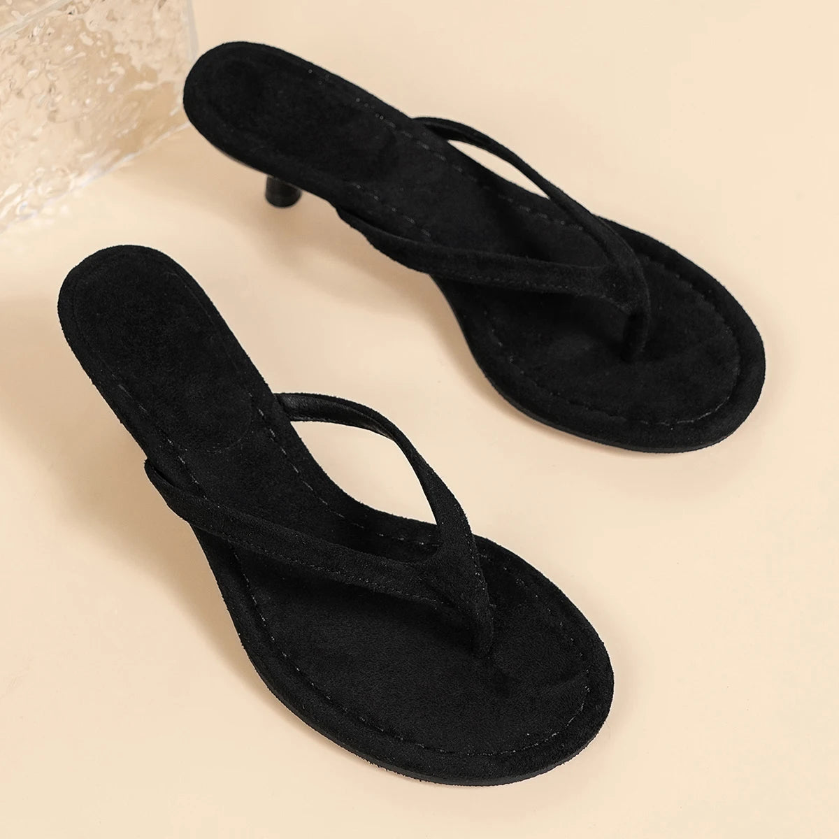 Solenne Shoes™ Thin Mini Heel Flip Flops