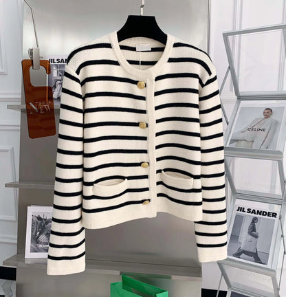 Cardigan tricoté à rayures Lunara Winter™