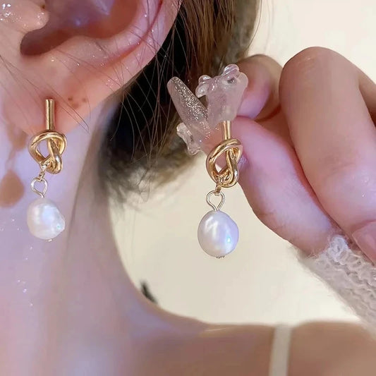 Elara Jewelry™ Seraphine Pearl Drop Earrings