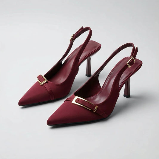 Solenne Shoes™ Talons décontractés à bout pointu avec boucle