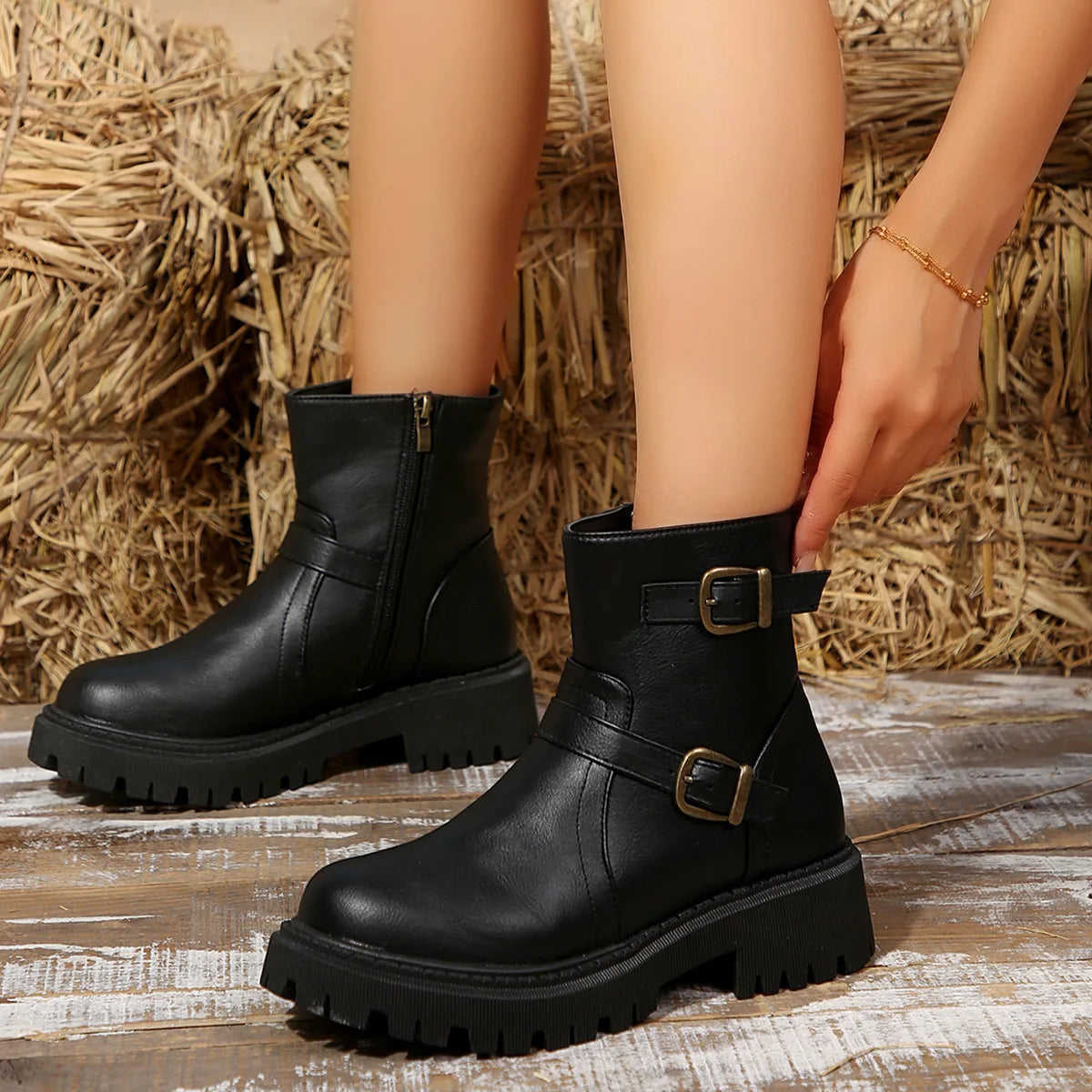 Solenne Shoes™ Fashion Side Zipper Boots