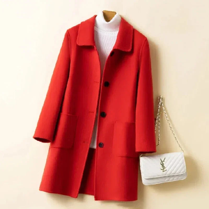 Lunara Winter™ Classic Notched Lapel Wool Coat