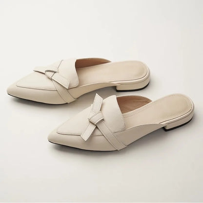 Solenne Shoes™ Pointed Toe Semi-Slippers Flat