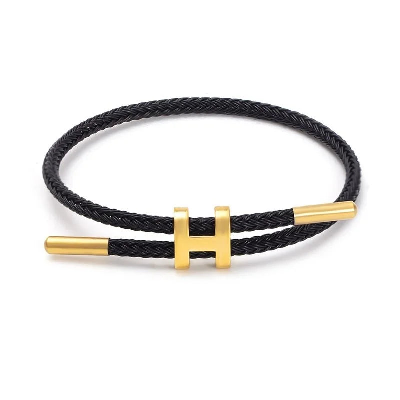 Elara Jewelry™ Braided Cord Gold Clasp Bracelet