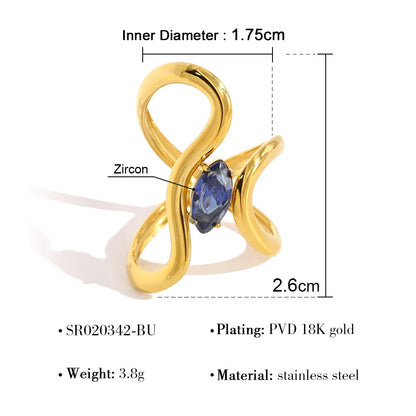 Elara Jewelry™ Floral Gemstone Wrap Ring