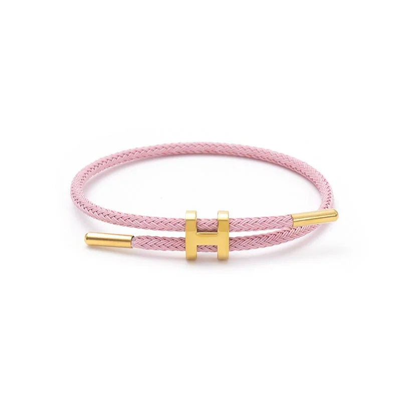 Elara Jewelry™ Braided Cord Gold Clasp Bracelet