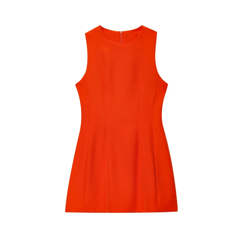 Amoura Dresses™ Round Neck Sleeveless Dress