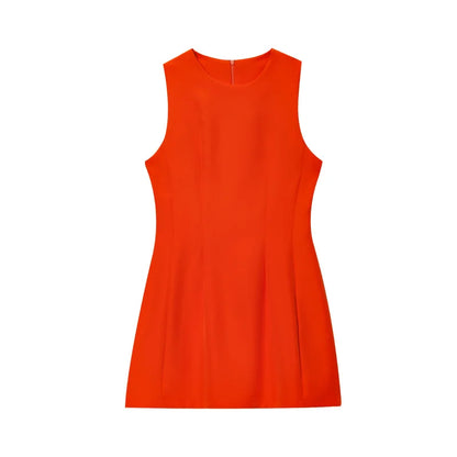 Amoura Dresses™ Round Neck Sleeveless Dress
