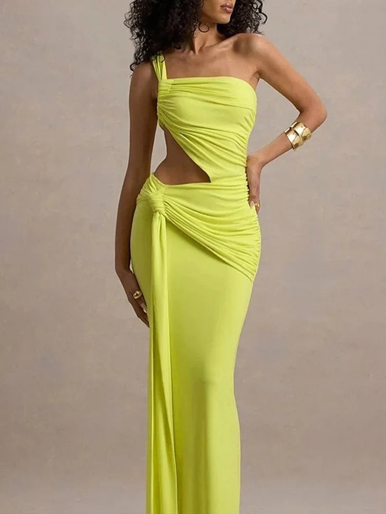 Amoura Dresses™ Backless Hollow One Shoulder Dress