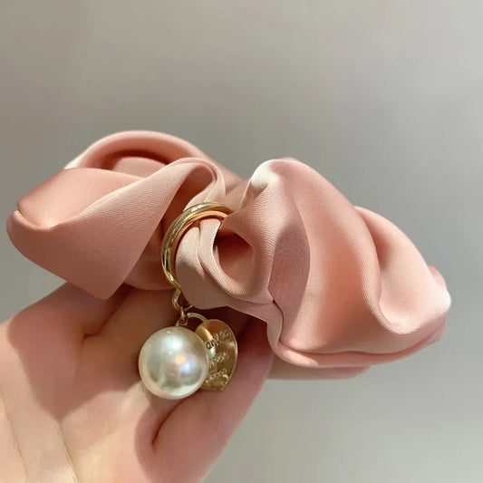 SatinÉclat™ Satin with Pearl Scrunchies