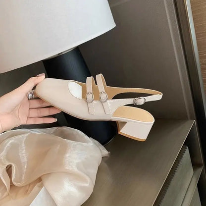 Solenne Shoes™ Retro Square Toe Chunky Heel