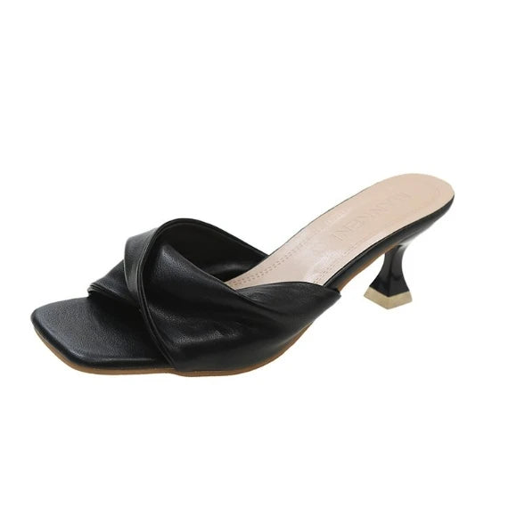 Solenne Shoes™ Talons mi-longs à bout ouvert