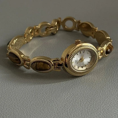 Velya Watches™ Damenuhr mit Steinarmband