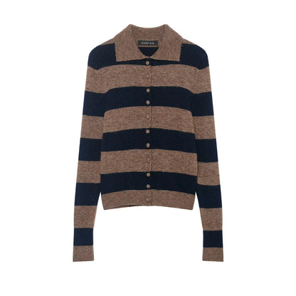 Cardigan tricoté à rayures mode Lunara Winter™