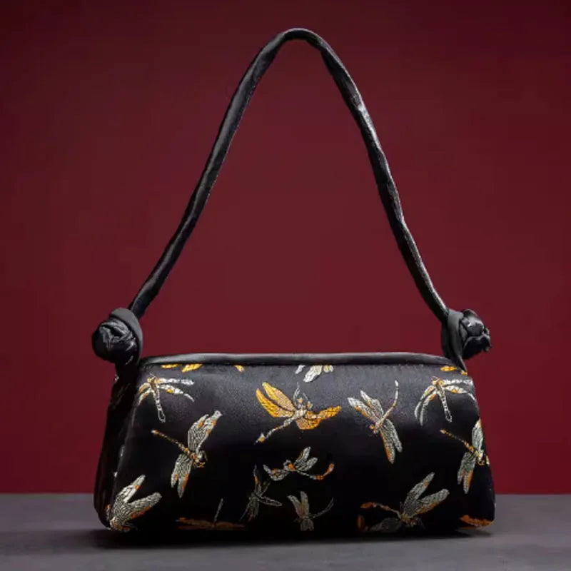 Bolsa feminina bordada em seda ÉlanBag™