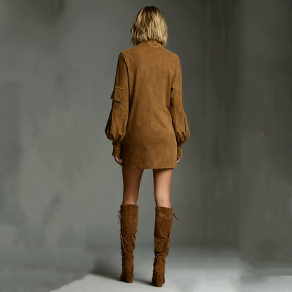 Amoura Dresses™ Suede Mini Dress