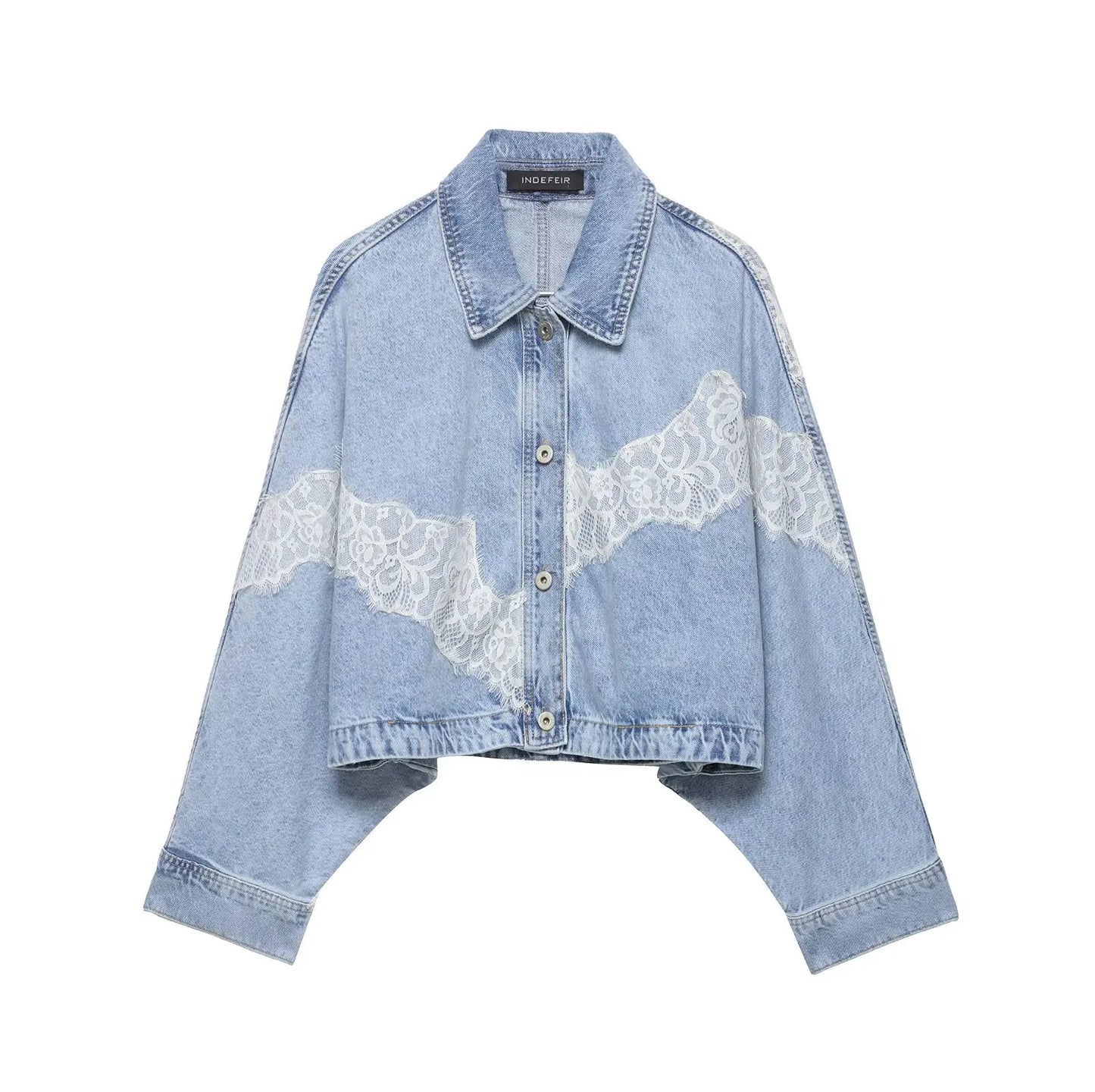 Lunara Winter™ Women's Denim Lace Jacket