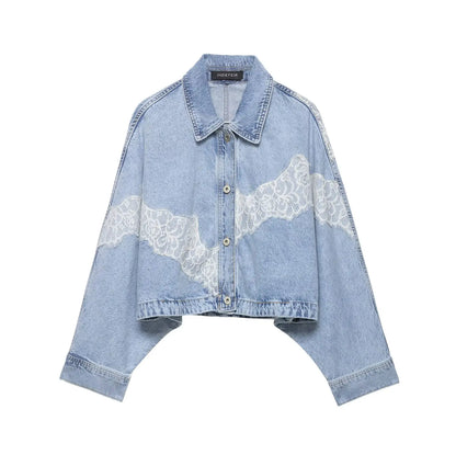 Lunara Winter™ Women's Denim Lace Jacket