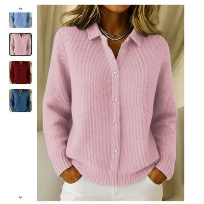 Lunara Winter™ gestrickter Reverspullover mit Knöpfen