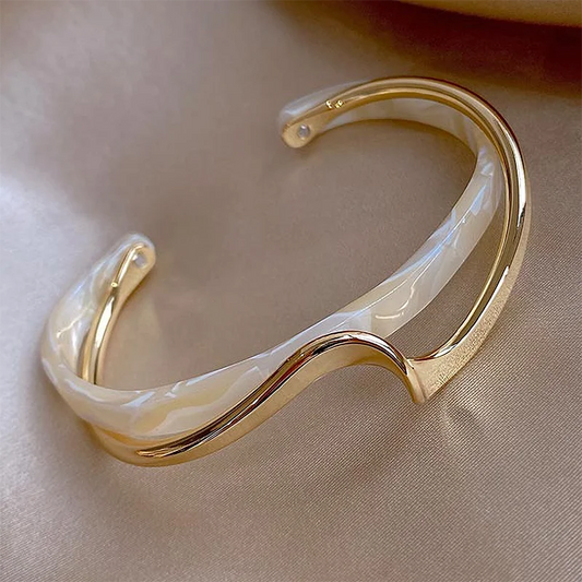 Elara Jewelry™ Veloura Sculpted Cuff Bracelet