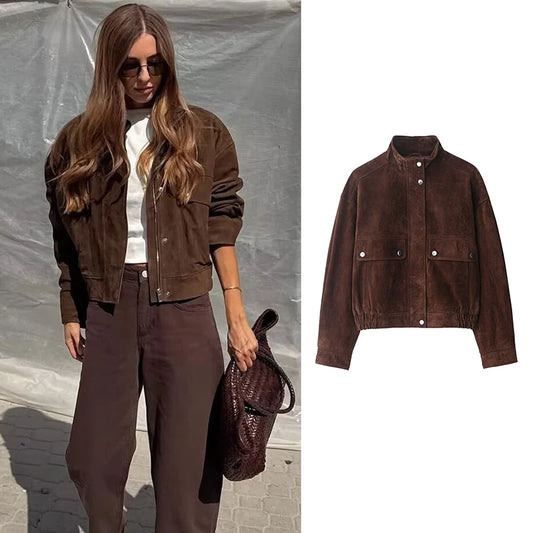 Lunara Winter™ Cropped Suede Jacket