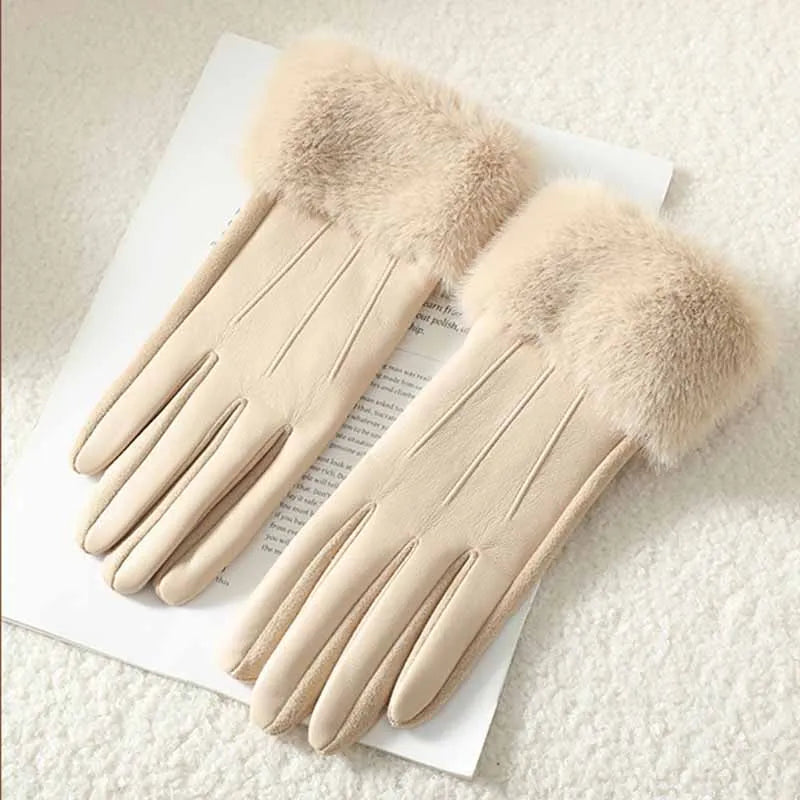 Lunara Winter™ Damen-PU-Lederhandschuhe