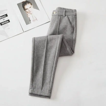 Lunara Winter™ elastische Samthose mit hoher Taille
