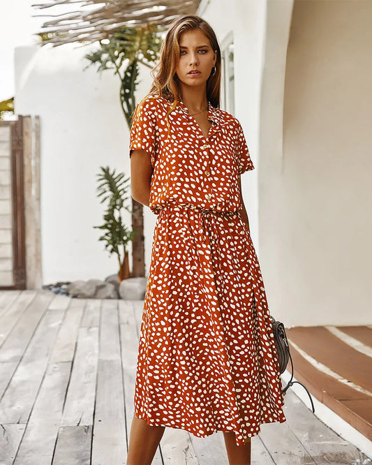 Amoura Dresses™ Vintage Floral Print Dress