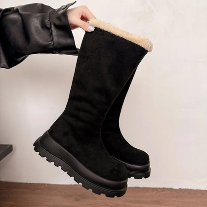 Lunara Winter™ Fleece Suede Knee Boots