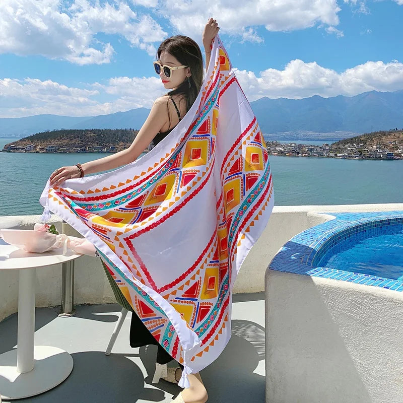 SeaLure™ Aura Artisanal Silk-Blend Shawl