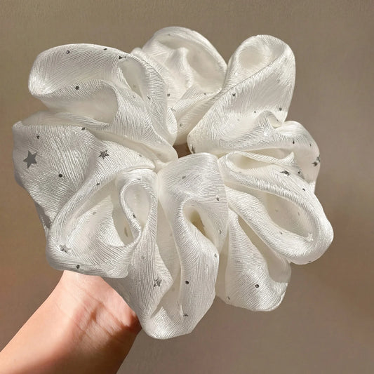 SatinÉclat™ Romantic Star Print Scrunchie