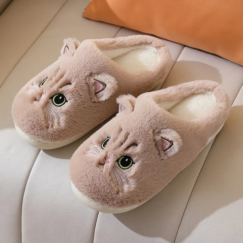 Lunara Winter™ Katzen-Plüschhausschuhe