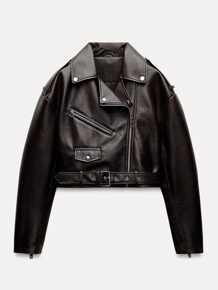 Chaqueta de cuero con armadura Midnight Rebel de Lunara Winter™