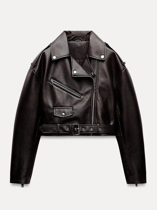 Lunara Winter™ Midnight Rebel Armor Leather Jacket