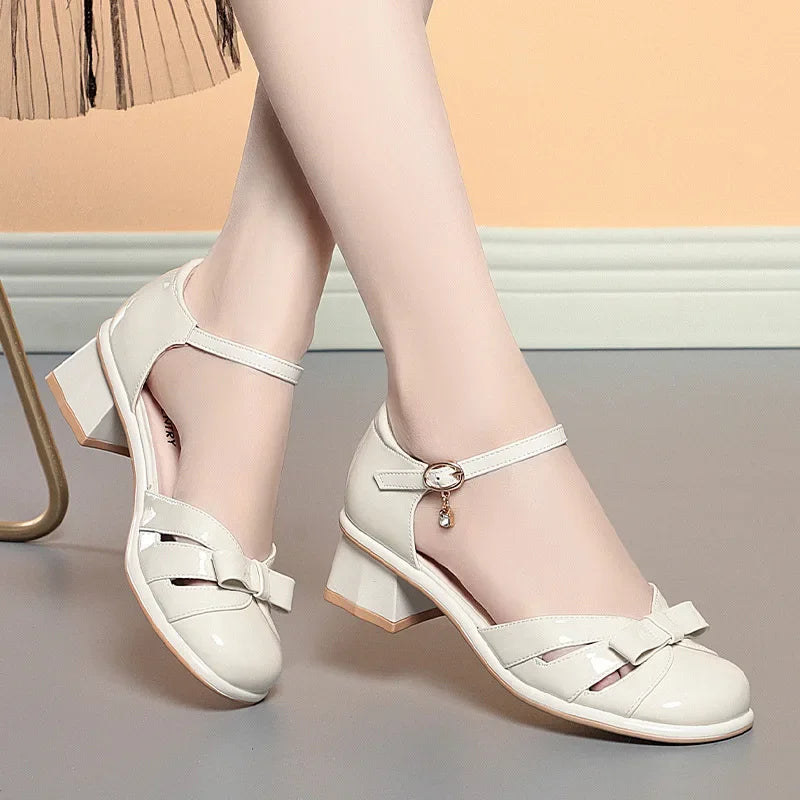 Solenne Shoes™ Bow Block Heels