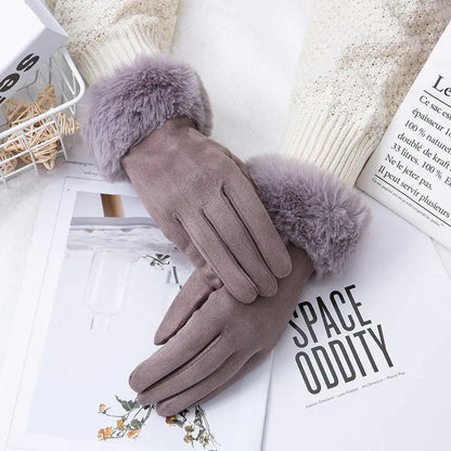 Gants chauds en cuir suédé Lunara Winter™