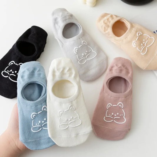 Lunara Winter™ 6 Pairs Teddy Boat Socks