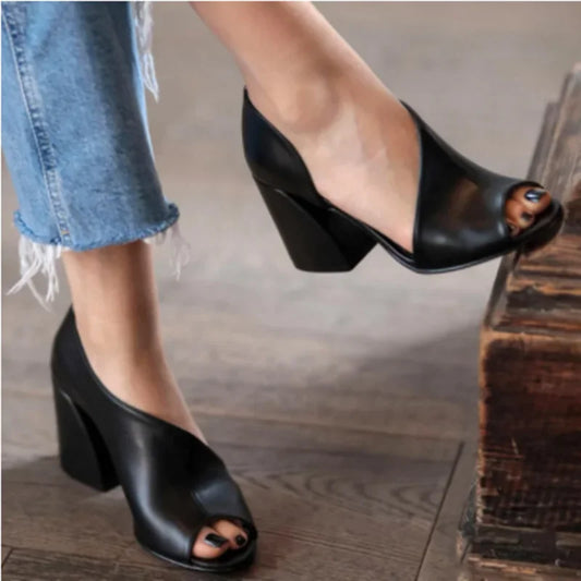 Solenne Shoes™ Thick Heel Women Sandals