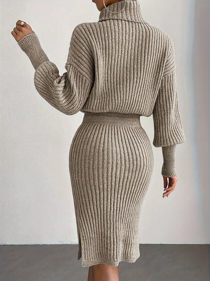 Amoura Dresses™ Winter Turtleneck Pullover Dress