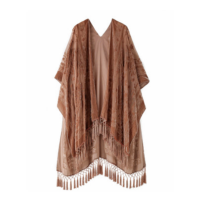 Kimono en dentelle terre cuite SeaLure™