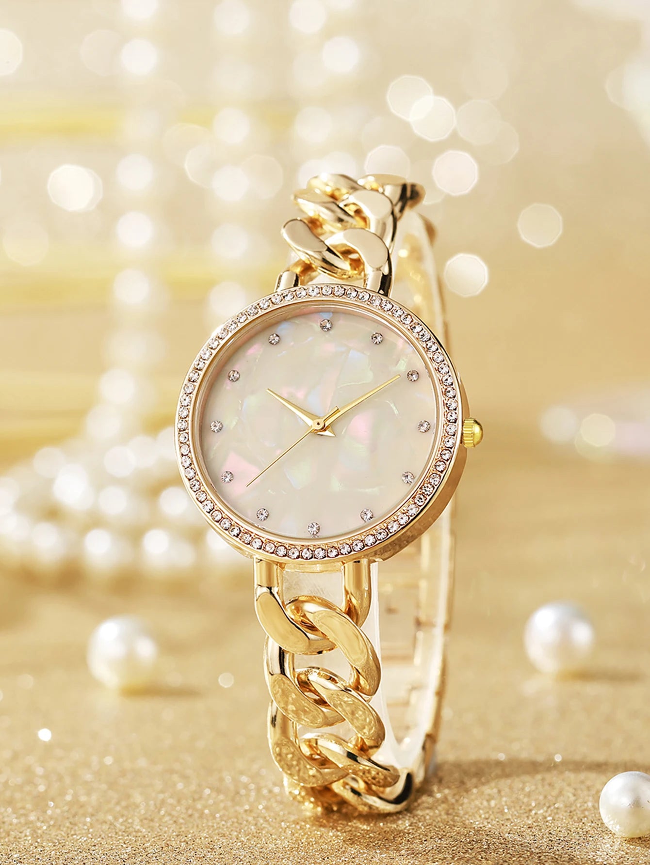 Relógio de aço com corrente e mostrador Velya Watches™