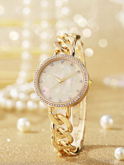 Relógio de aço com corrente e mostrador Velya Watches™