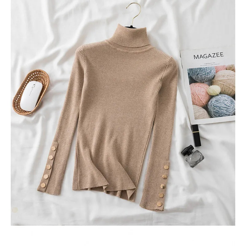 Pull à col roulé Lunara Winter™ avec détails de boutons