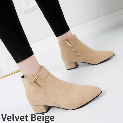 Solenne Shoes™ Fur-Lined Ankle Boots