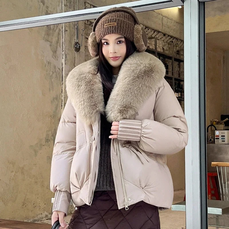 Lunara Winter™ Warme Jacke mit großem Kragen