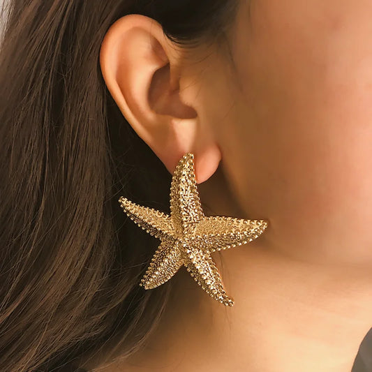 Elara Jewelry™ Statement Starfish Drop Earrings