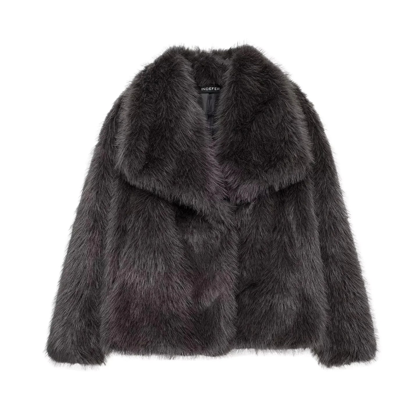 Lunara Winter™ Plüsch-Kunstfell-Schalkragenjacke
