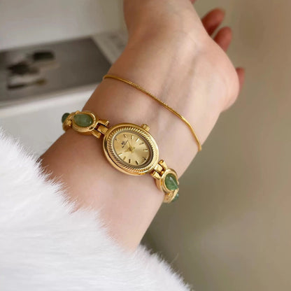 Velya Watches™ Damenuhr mit Steinarmband