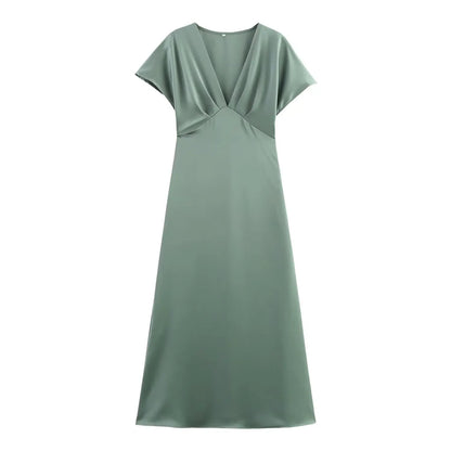 Amoura Dresses™ V-Neck Midi Dress
